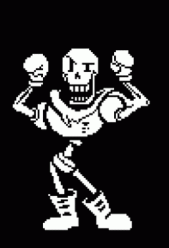Papyrus from Undertale doing the Caramell Dansen dance