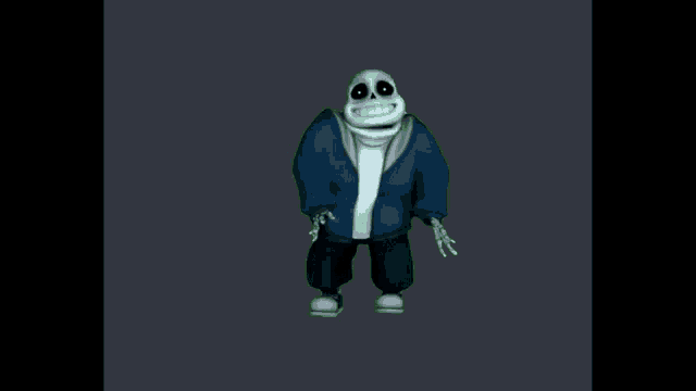 Sans from Undertale doing the Fortnite dance