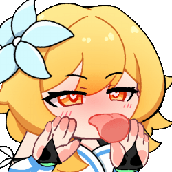Anime girl licking the screen